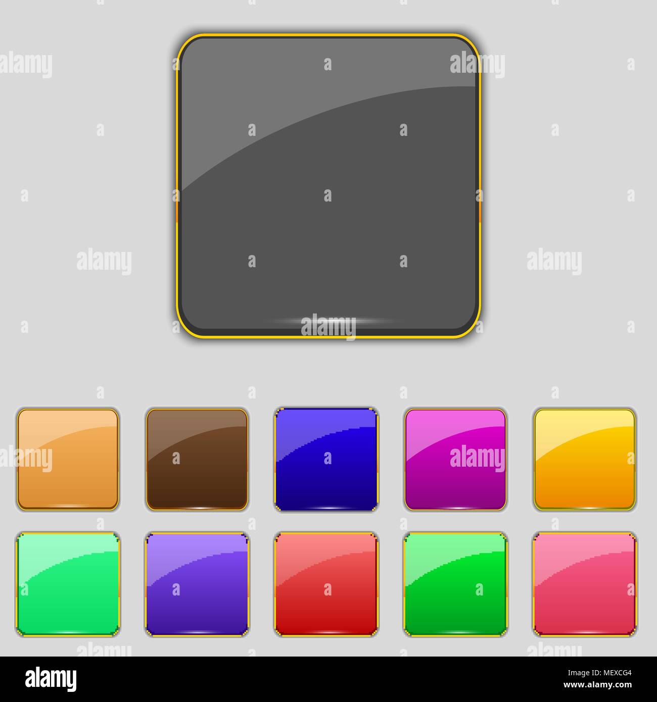 Eingestellt von leeren Bunte Web Buttons für die Website oder App. Vector Illustration Stock Vektor