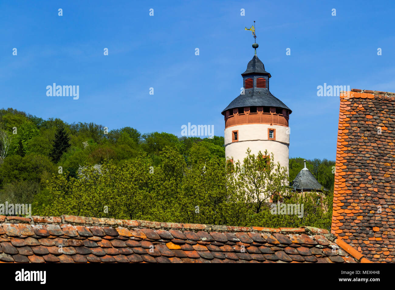 Bergfried Schloss Büdingen, Büdingen, Hessen, Deutschland, Europa ...