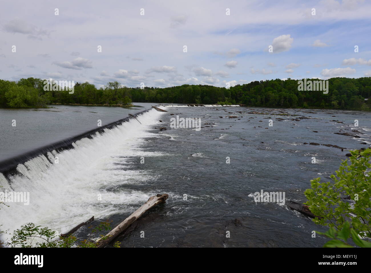 Die Savanne rapids am Savannah River in Augusta, Georgia. Stockfoto
