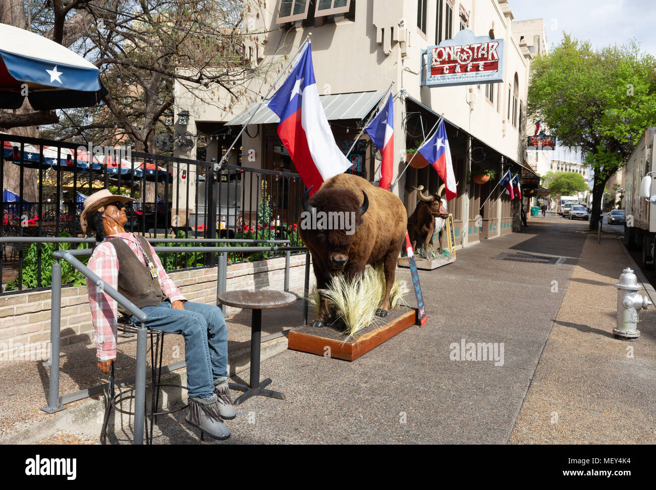 Das Lone Star Cafe, San Antonio Texas USA Stockfoto