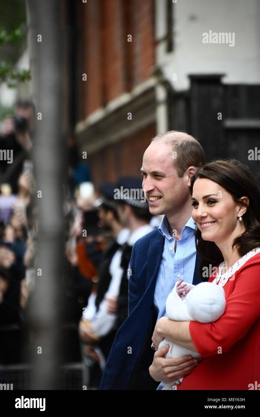 Neue Royal Baby mit Eltern Stockfoto