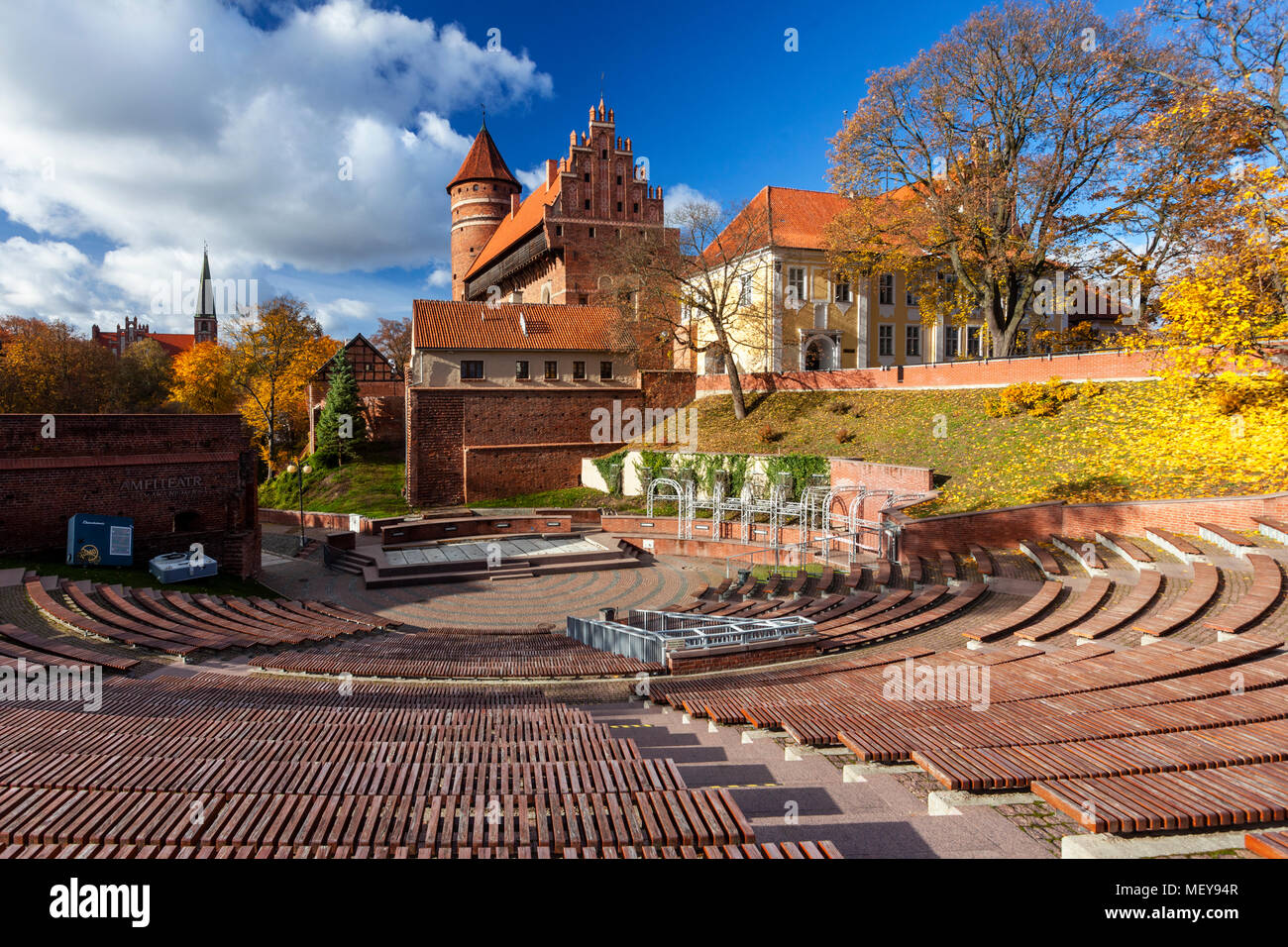 Olsztyn, einer gotischen Burg aus dem 14. Jahrhundert, Ermland und Masuren, Polen Stockfoto