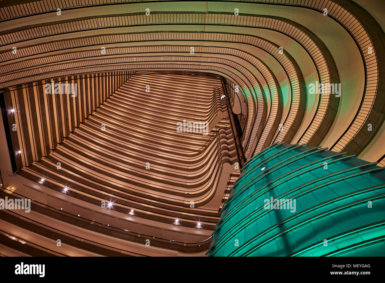 Marriott Marquis Interieur in Atlanta Georgia Stockfoto