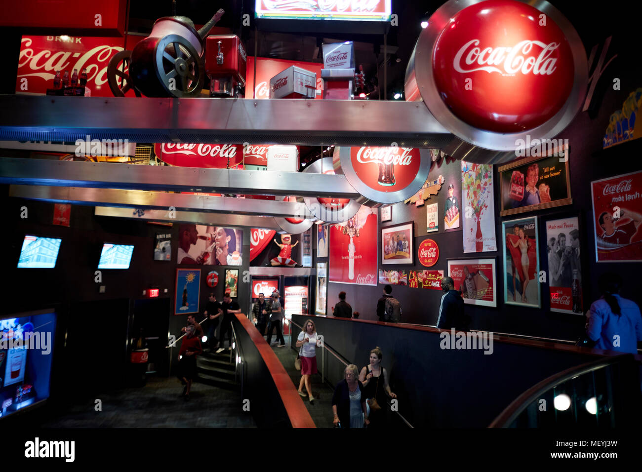 Atlanta, Hauptstadt des US-Bundesstaates Georgia, Interieur der Welt von Coca-Cola ein Museum Stockfoto