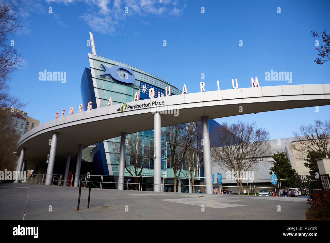 Atlanta, Hauptstadt des US-Bundesstaates Georgia, das Georgia Aquarium Außen Stockfoto