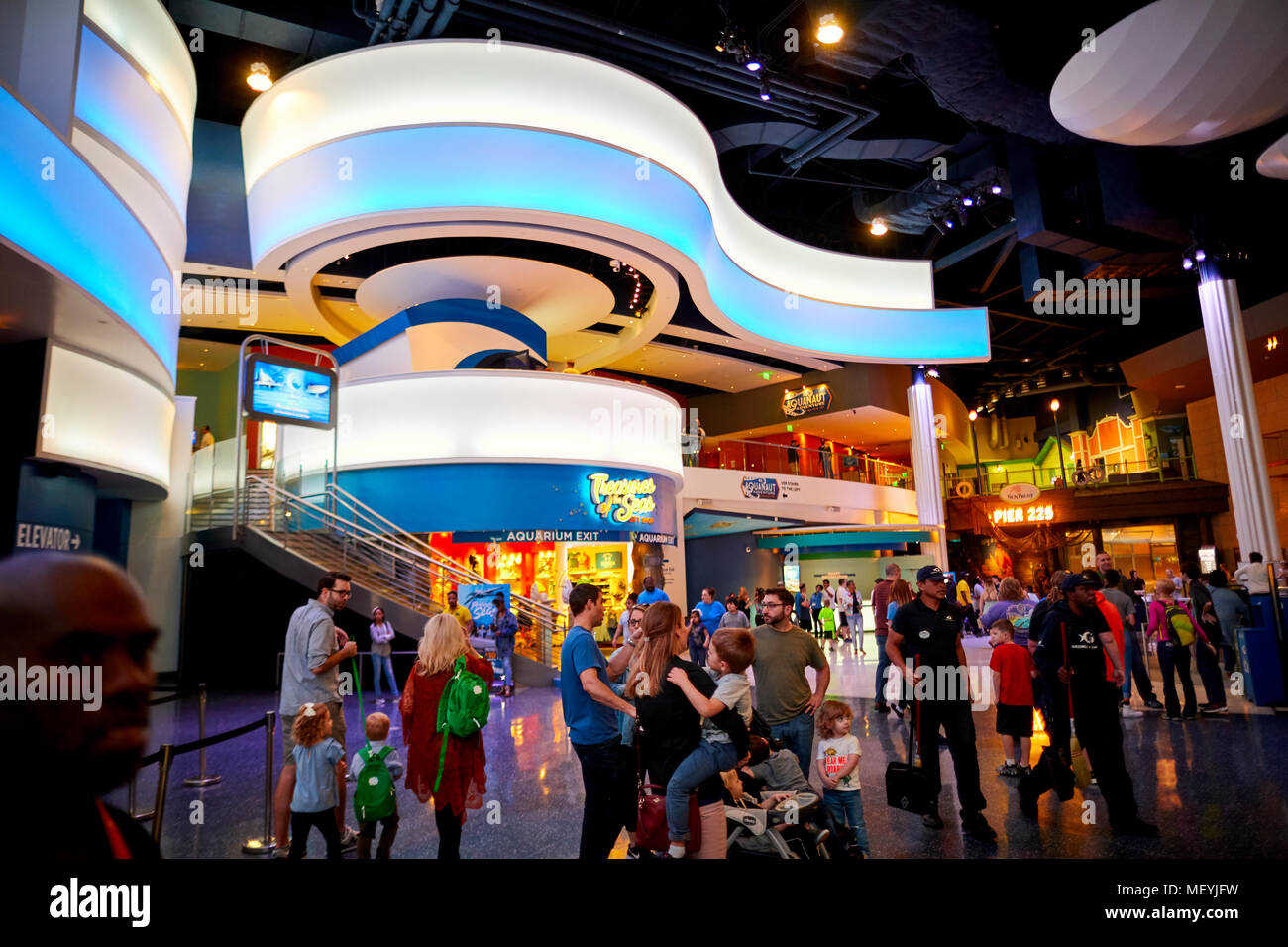 Atlanta, Hauptstadt des US-Bundesstaates Georgia, das Georgia Aquarium Innenraum im Innenraum Stockfoto