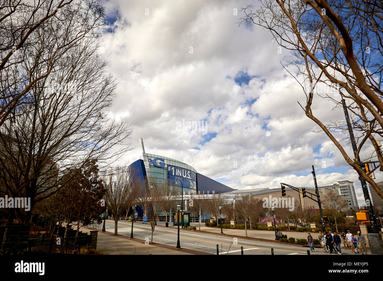 Atlanta, Hauptstadt des US-Bundesstaates Georgia, das Georgia Aquarium Außen Stockfoto