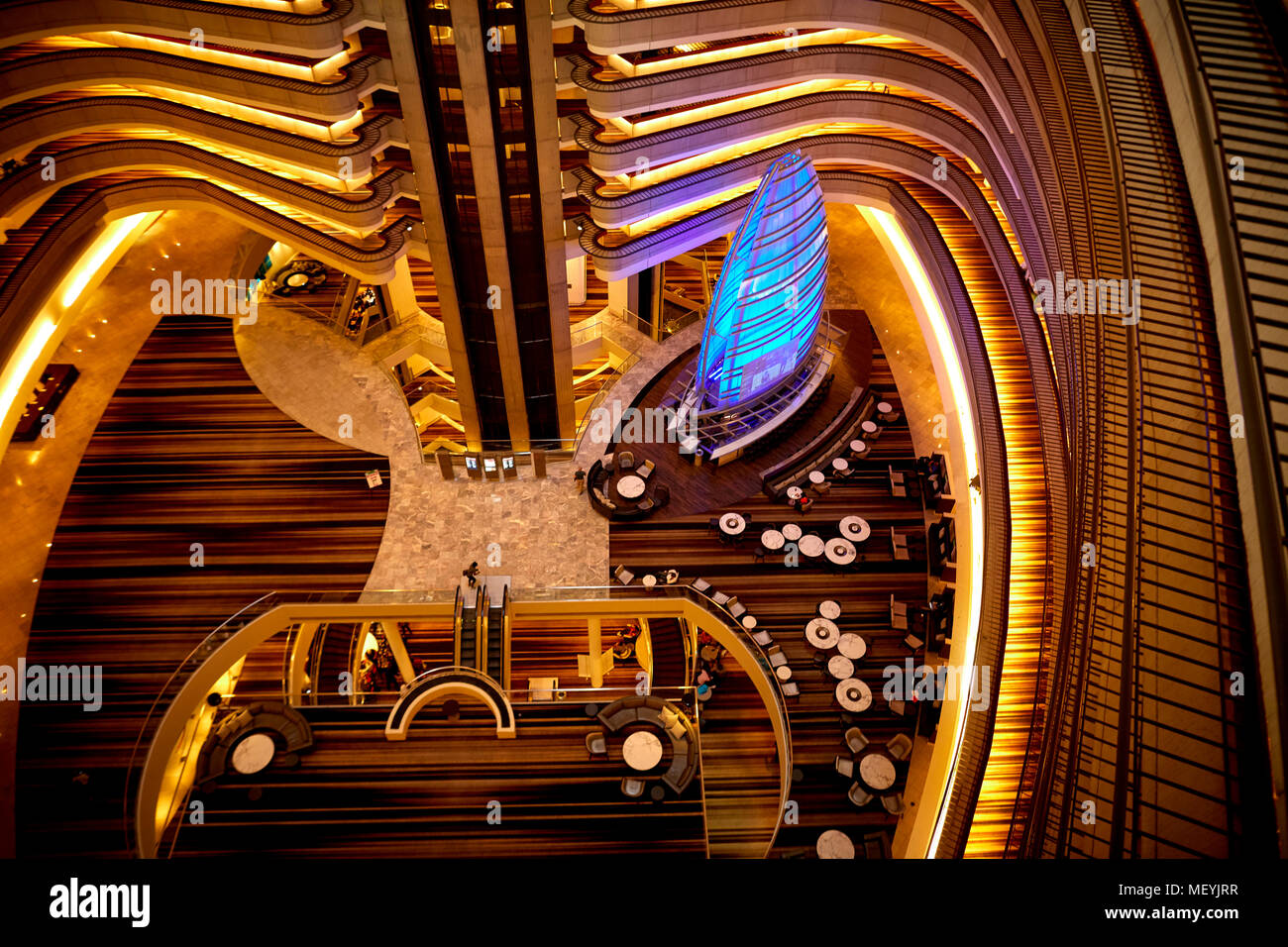 Atlanta, Hauptstadt des US-Bundesstaates Georgia, iconic Innenraum des Marriott Marquis, ein beliebtes Hotel in der Innenstadt von Atlanta auf Peachtree Avenue Stockfoto