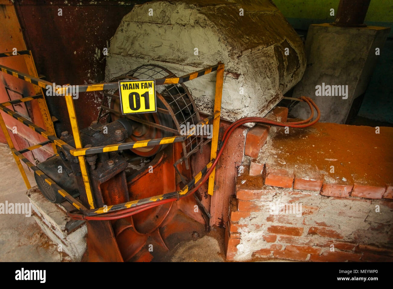 Vintage Lüfter verwendet, Backofen cool wo Tee Tee Herstellung getrocknet ist. Stockfoto