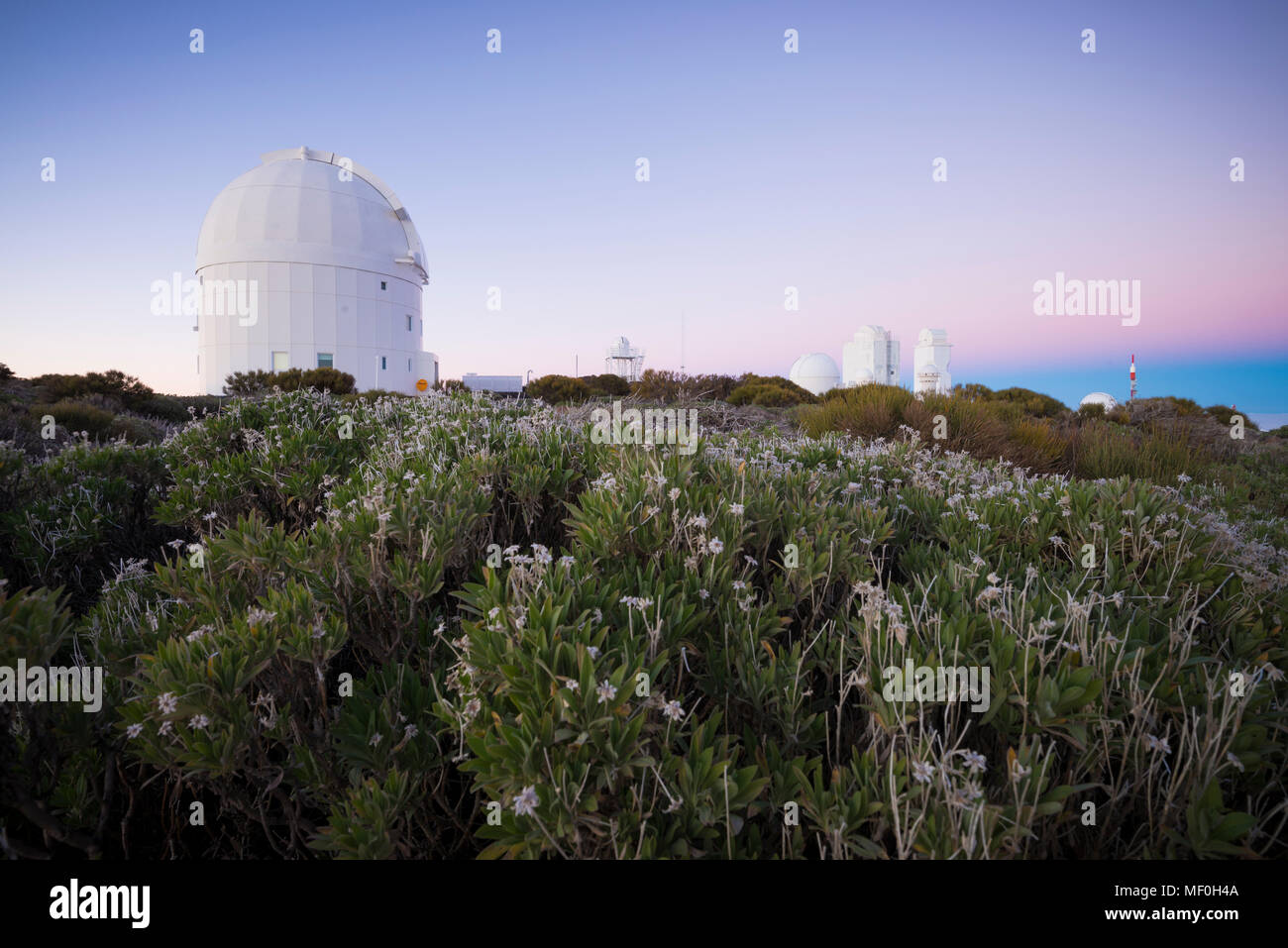 Spanien, Kanarische Inseln, Teneriffa, Teide Observatorium Stockfoto