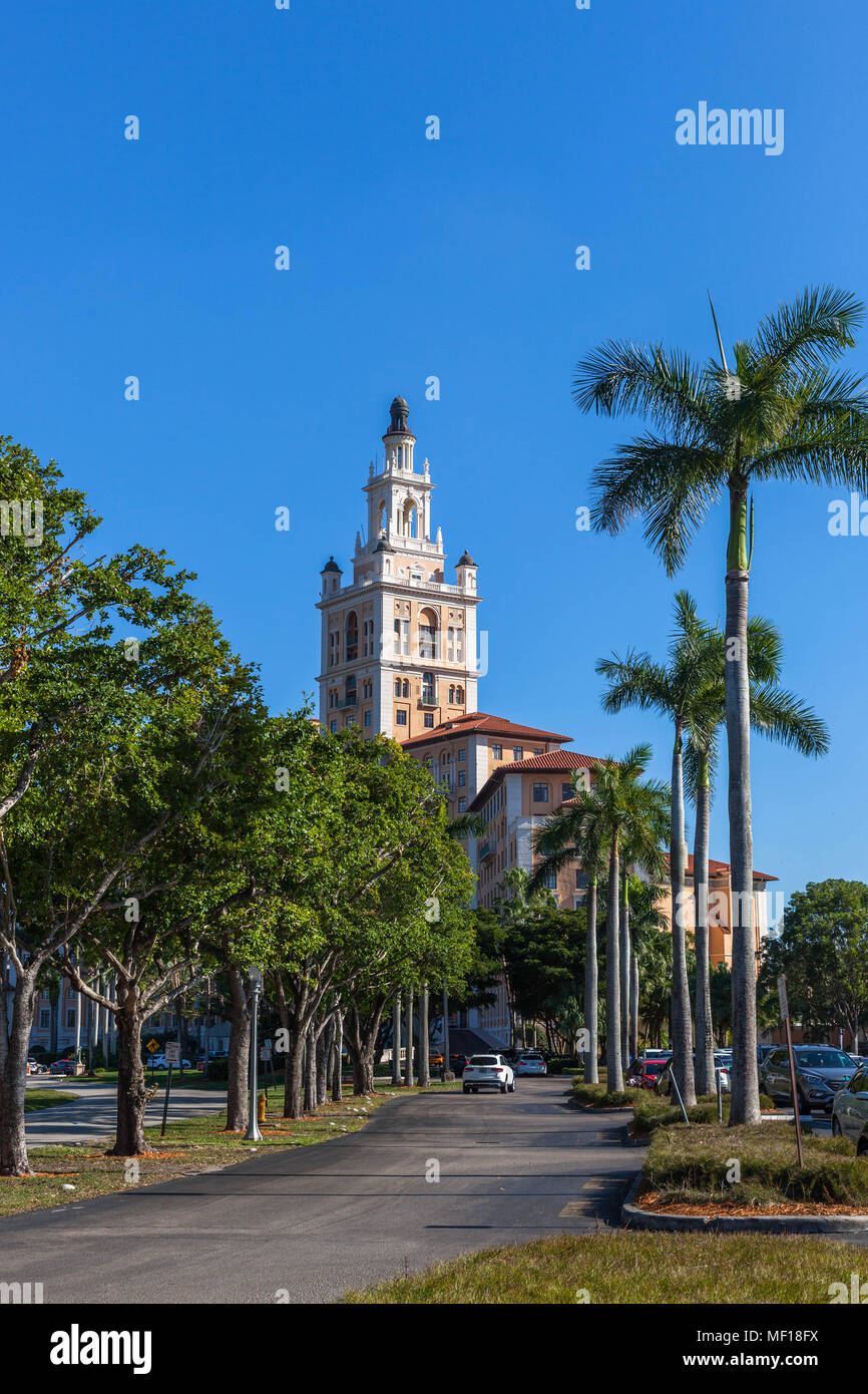 Die Miami Biltmore Hotel, Coral Gable, Miami-Dade County, Florida, USA. Stockfoto