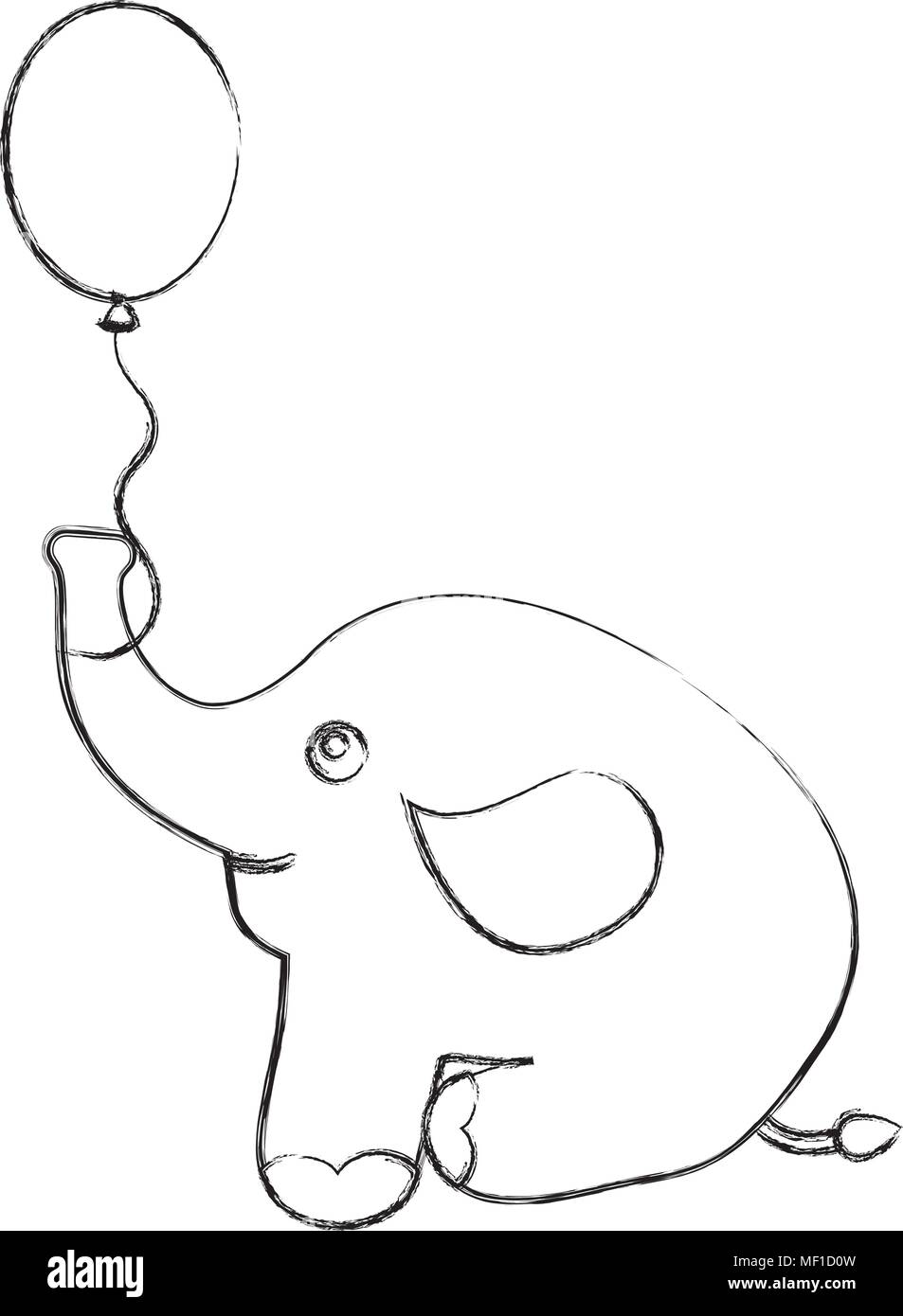 Elefant Mit Ballon Vektor Stockfotos und -bilder Kaufen - Alamy