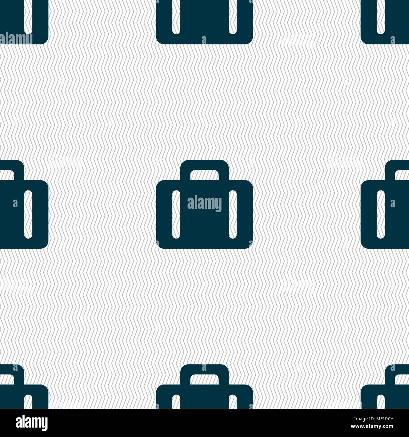 Koffer Symbol unterzeichnen. Nahtlose Muster mit geometrischen Struktur. Vector Illustration Stock Vektor