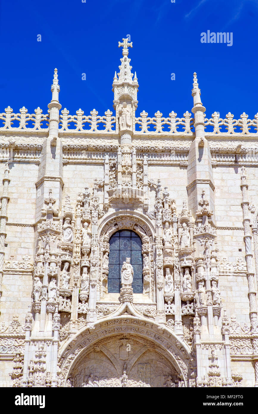 Das Hieronymus-kloster oder Hieronymites Kloster ist in Lissabon, Portugal Stockfoto