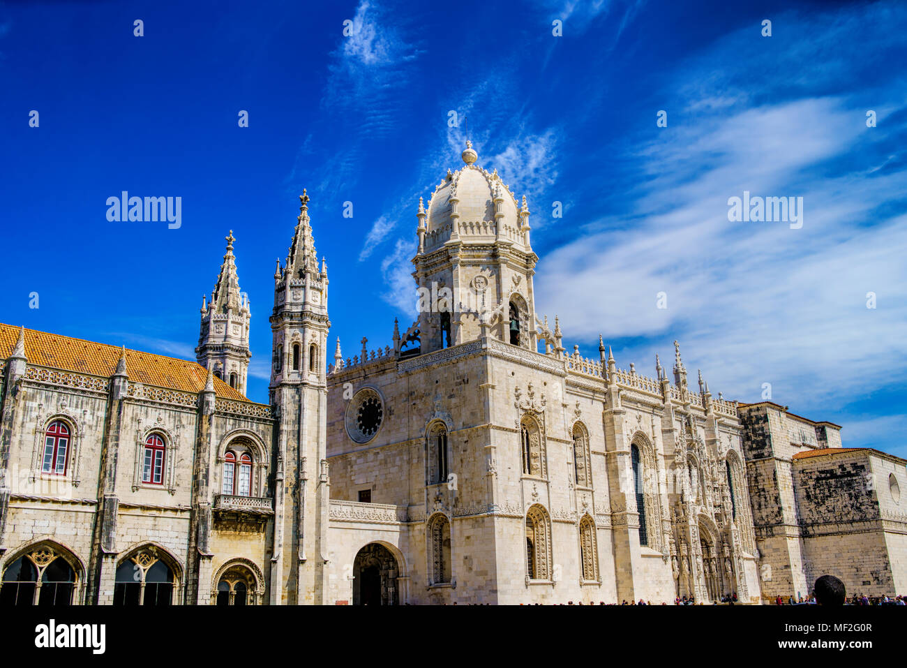 Das Hieronymus-kloster oder Hieronymites Kloster ist in Lissabon, Portugal Stockfoto