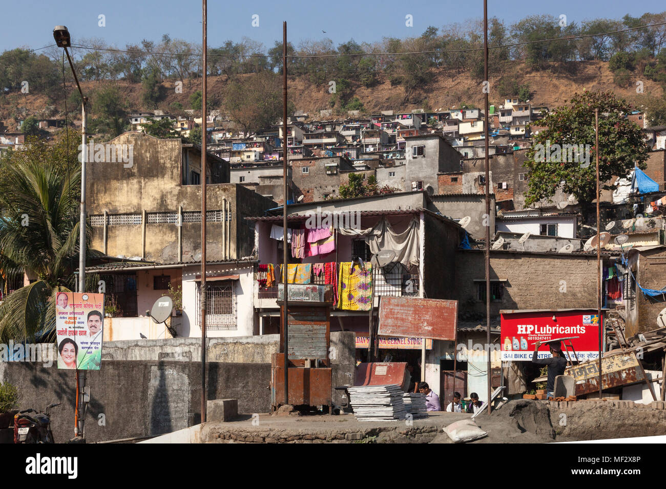 Vikhroli Slums, Mumbai, Indien Stockfoto