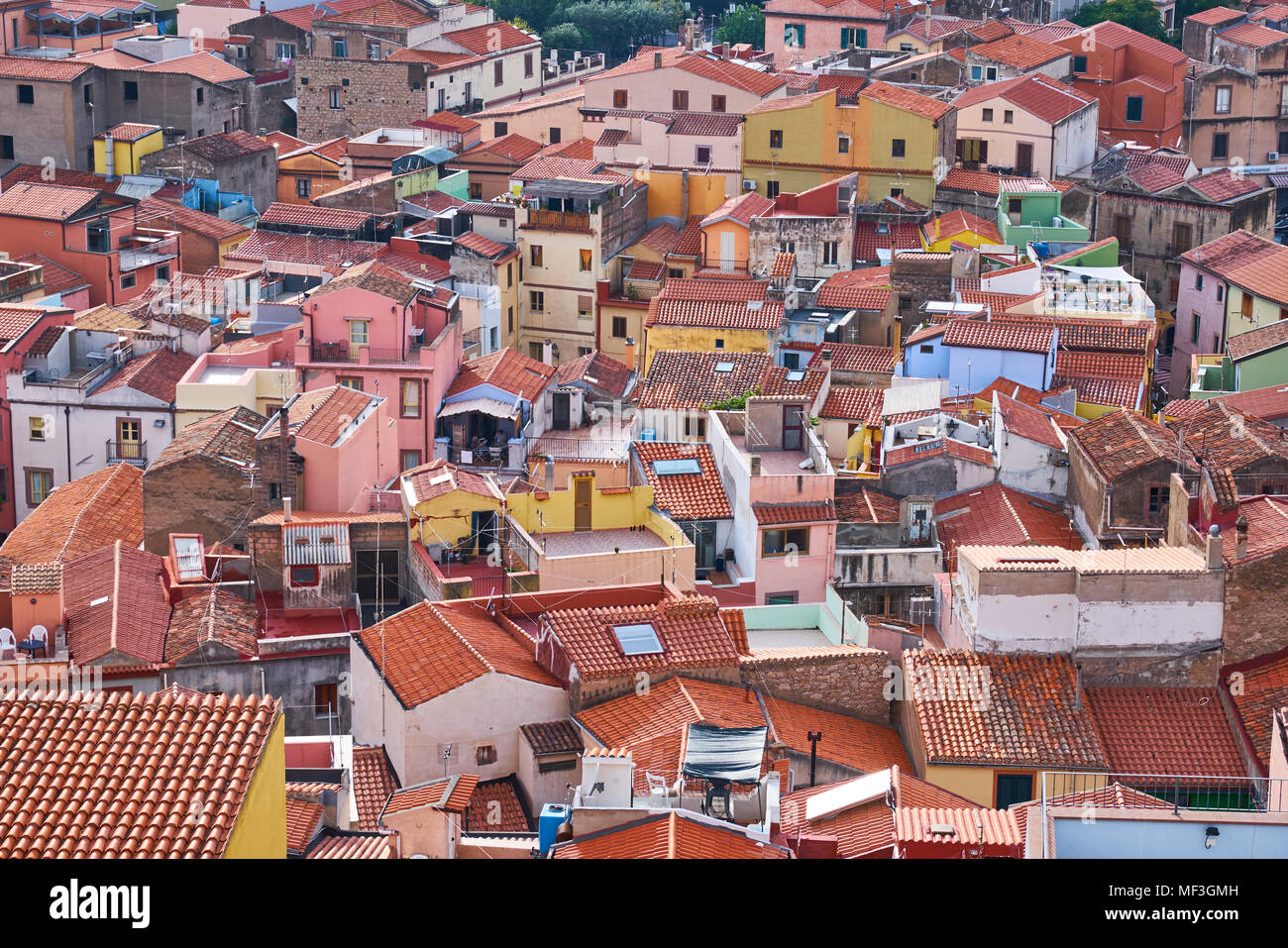 Italien, Sardinien, Bosa, Stadtbild Stockfoto