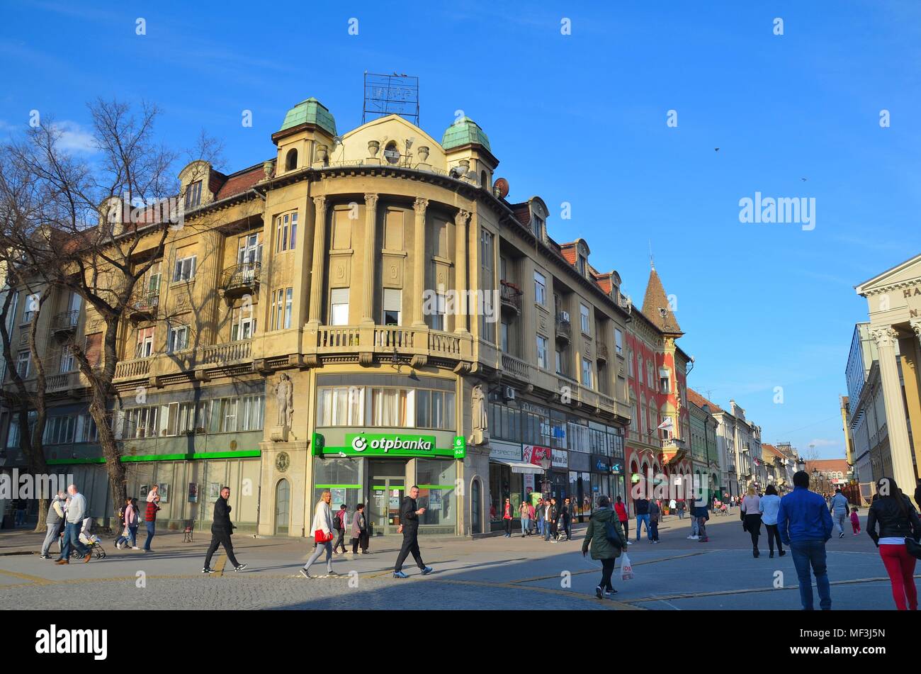 Im Zentrum von Subotica (Vojvodina, Serbien) Stockfoto