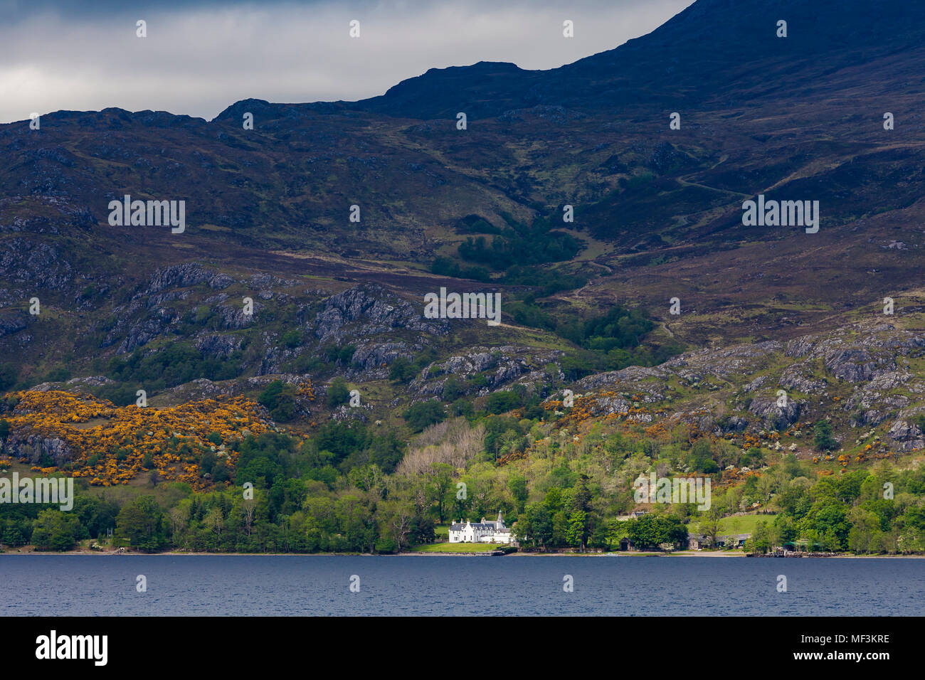 Vereinigtes Königreich, Schottland, Highland, Loch Maree, Letterewe Lodge, Luxury Lodge Stockfoto
