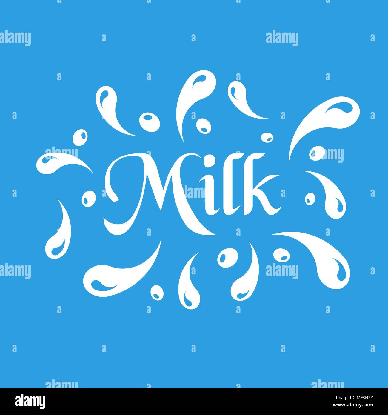 Milch spritzen sprühen Vektor Icon im flachen Stil. Milch trinken Hintergrund. Milky wave Konzept. Stock Vektor