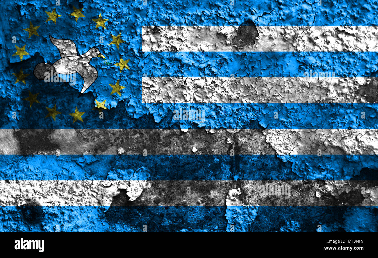 Bundesrepublik Southern Cameroons grunge Flagge, je Gebiet flag Stockfoto