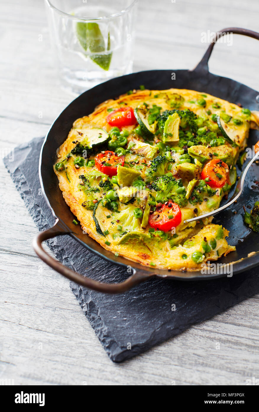 Avocado Frittata Stockfoto