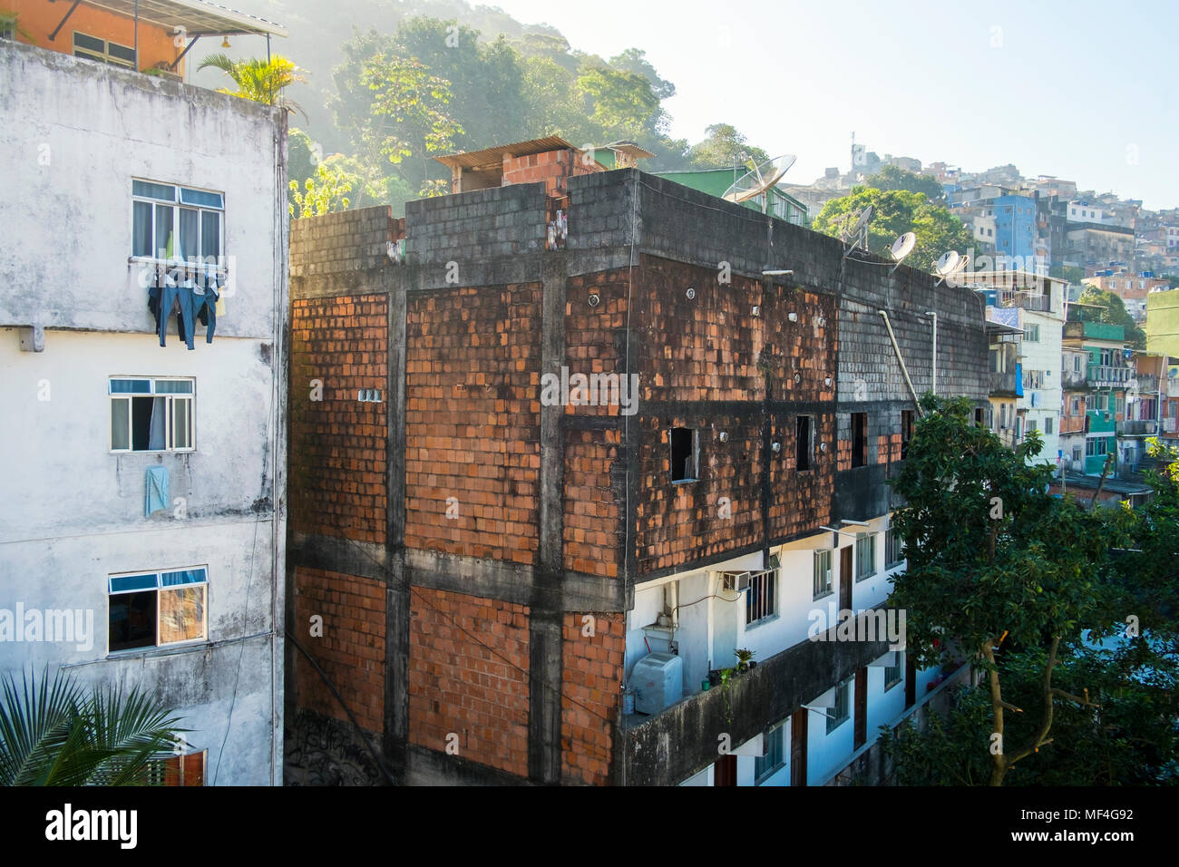 Rocinha Favela, Rio Je Janeiro Stockfoto