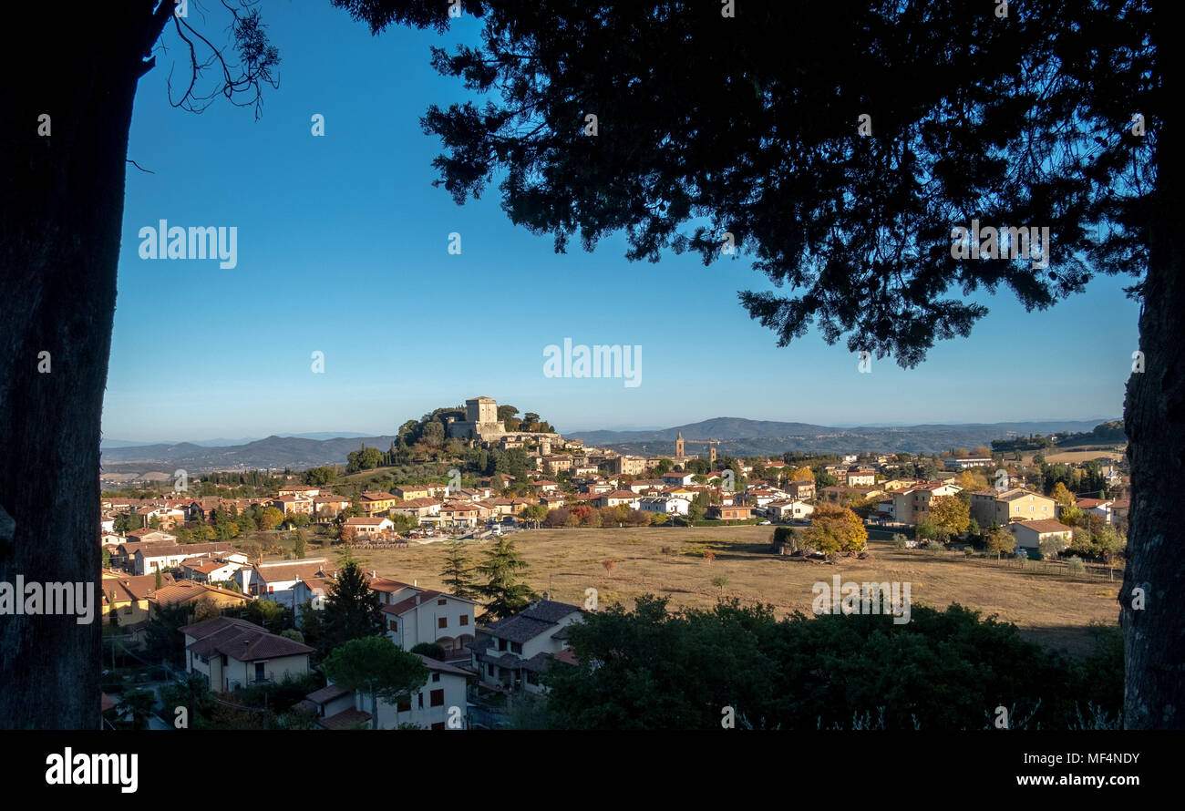 Sarteano in der Provinz von Siena, Toskana, Italien Stockfoto