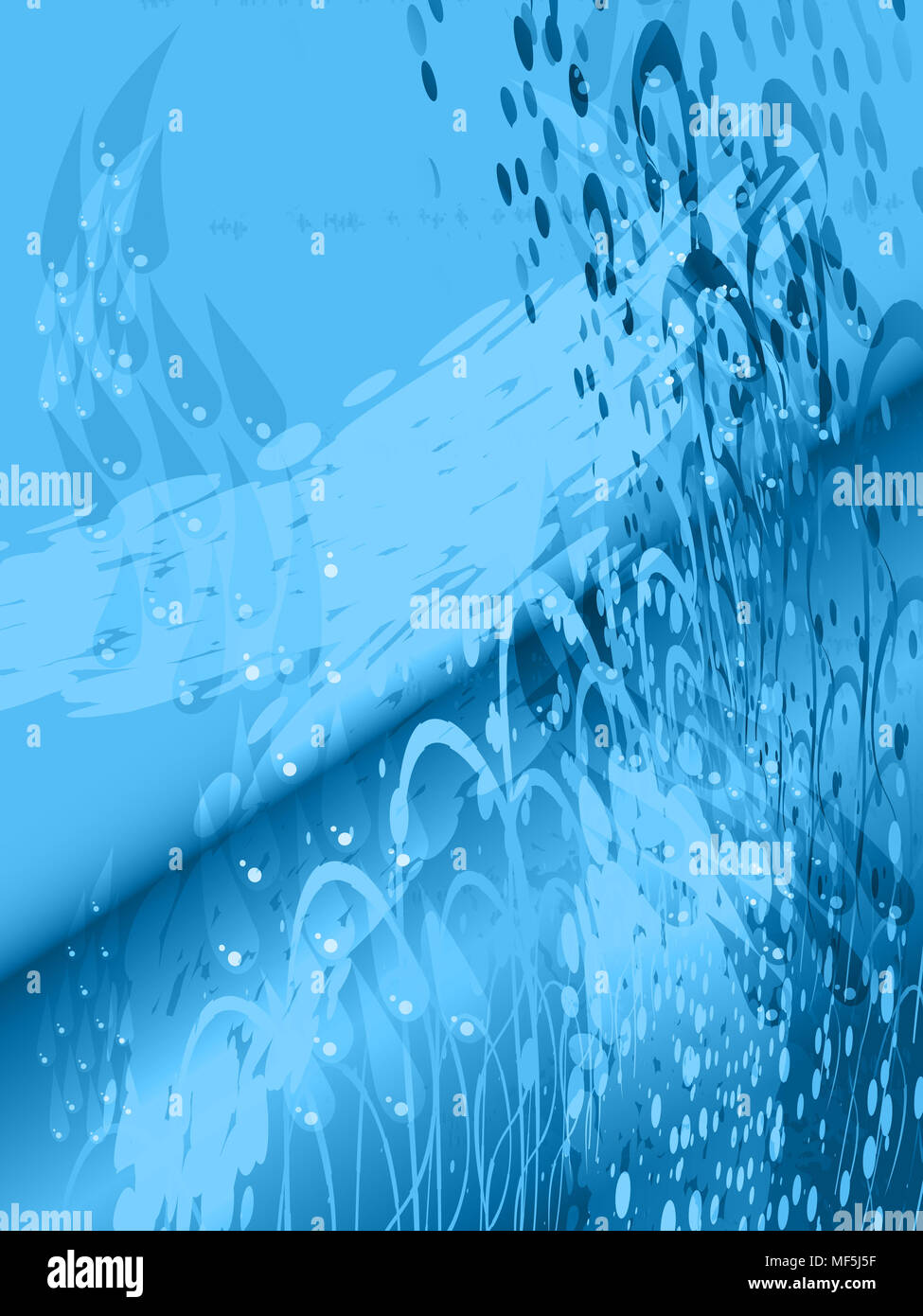 Thema Wasser vertikale hellblauen Hintergrund Stockfoto