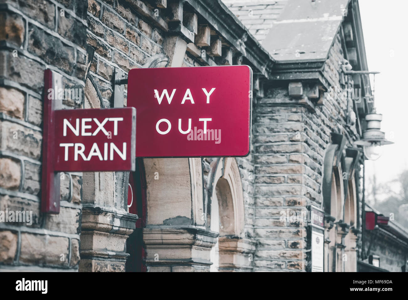 Haworth Bahnhof auf dem Raiden Worth Valley Railway Line