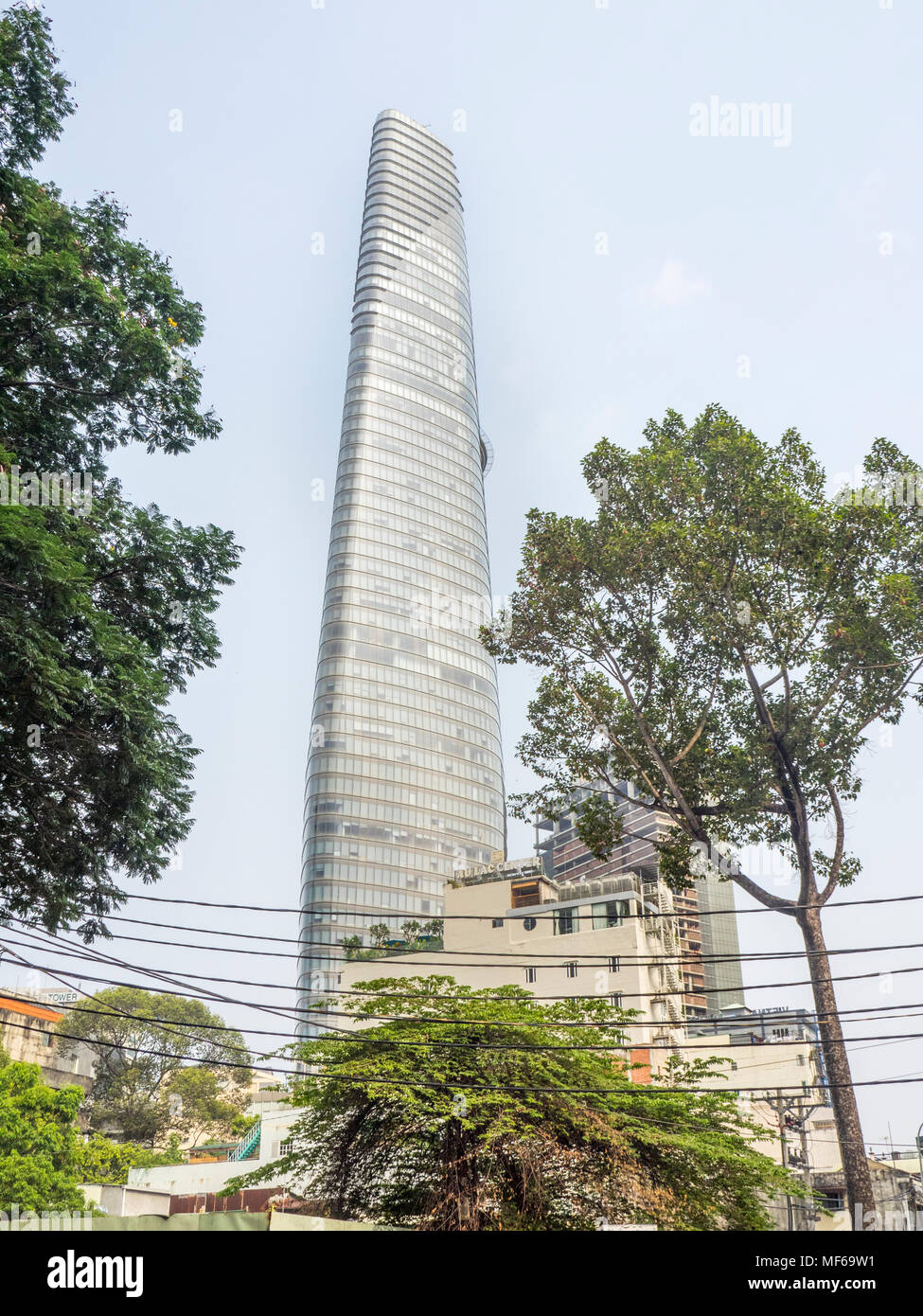 Die bitexco Financial Tower ist ein Wolkenkratzer in Ho Chi Minh City, Vietnam. Stockfoto