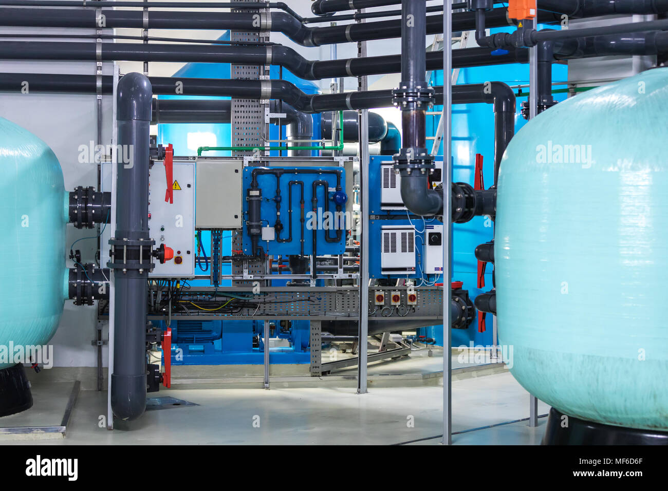 Moderne Wasser Filtration und Reinigung System Stockfoto