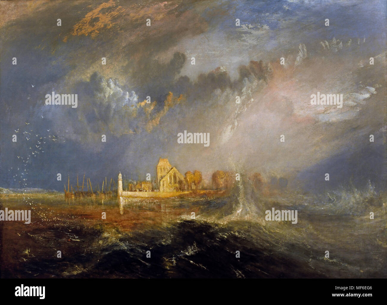 Quillebeuf, Mündung der Seine 1833 von Joseph Mallord William Turner 1775-1851 England. Großbritannien, United Kingdom, England, English, British, Großbritannien, Stockfoto