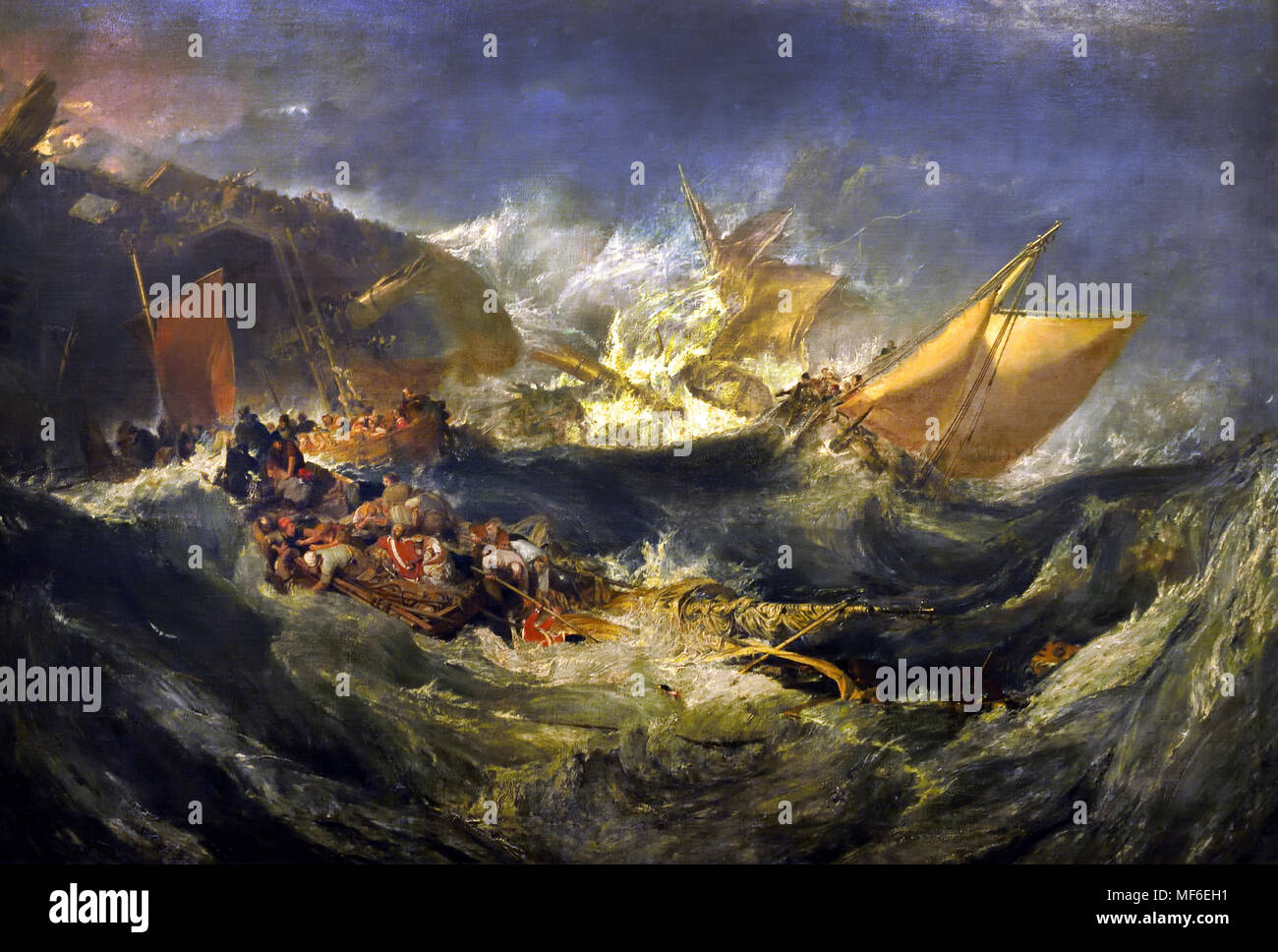 Schiffbruch der Minotaurus 1810 von Joseph Mallord William Turner 1775-1851 England. Stockfoto