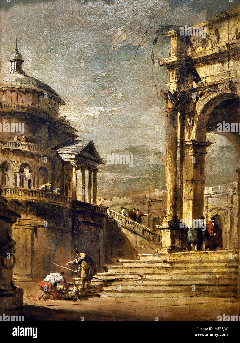 Die Vorhalle des herzoglichen Palast 1778 Francesco Lazzaro Guardi 1712 - 1793 Italienische Maler veduta, Edelmann, Mitglied der venezianischen Schule. Venedig Italien Stockfoto