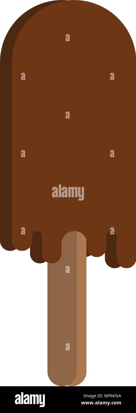 Schokoladeneis Symbol auf weißem Hintergrund Stock Vektor