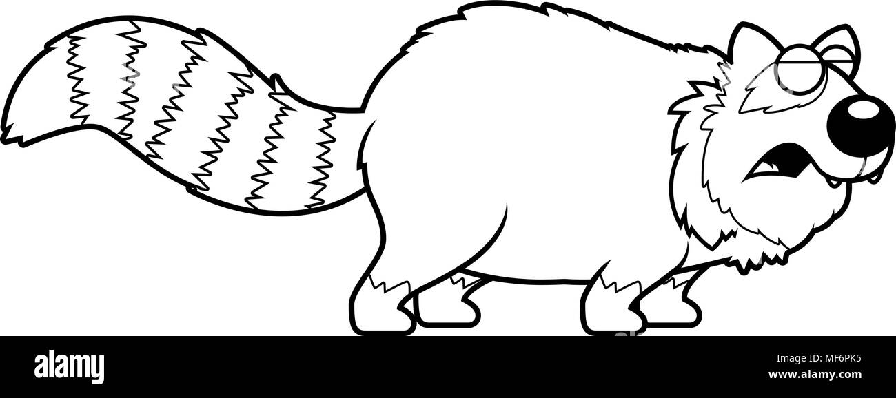 Ein Cartoon Illustration eines Roten Panda zu heulen. Stock Vektor