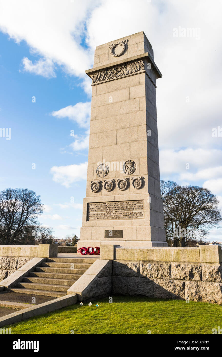 Der Granit war Memorial in Riccurby Park, Carlisle, Cumbria GROSSBRITANNIEN Stockfoto