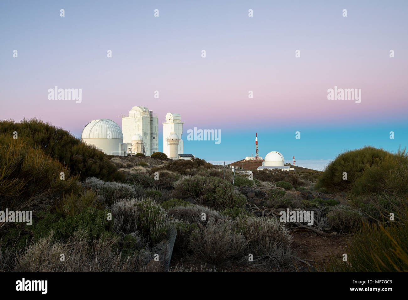 Spanien, Kanarische Inseln, Teneriffa, Teide Observatorium Stockfoto