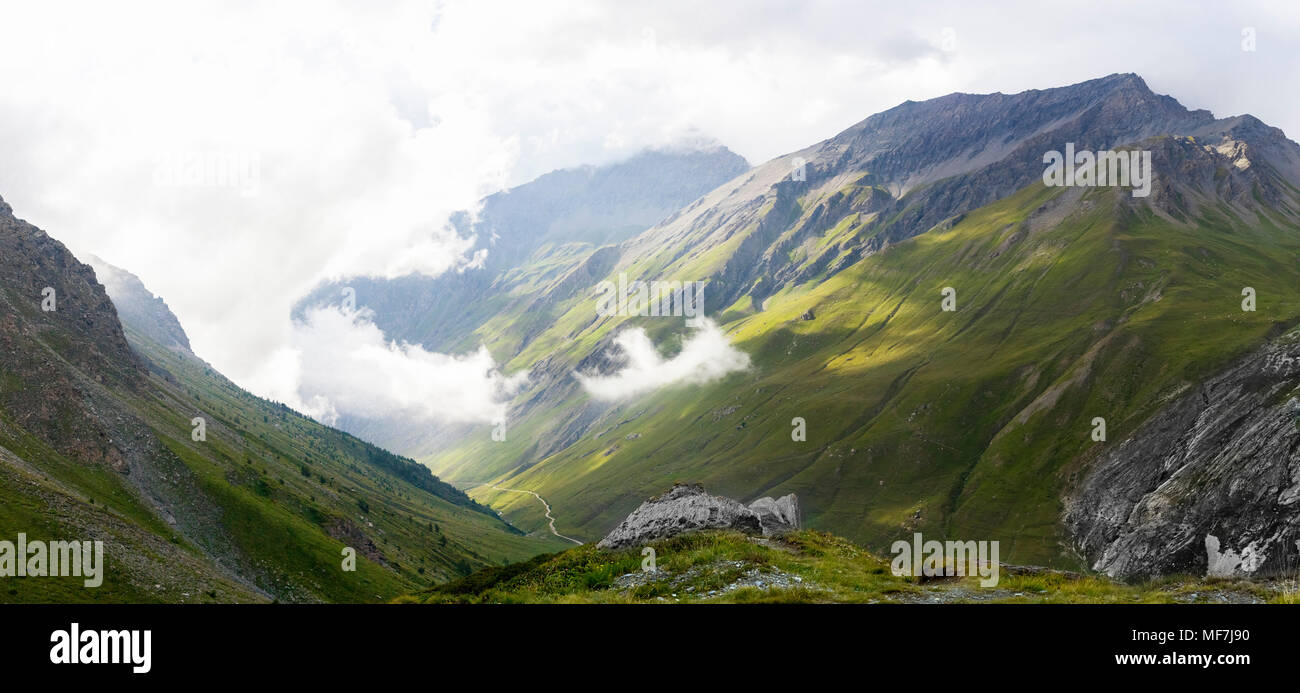 Italien, Piemont, West Alpen, Landschaft bei Colle Sommeiller Stockfoto