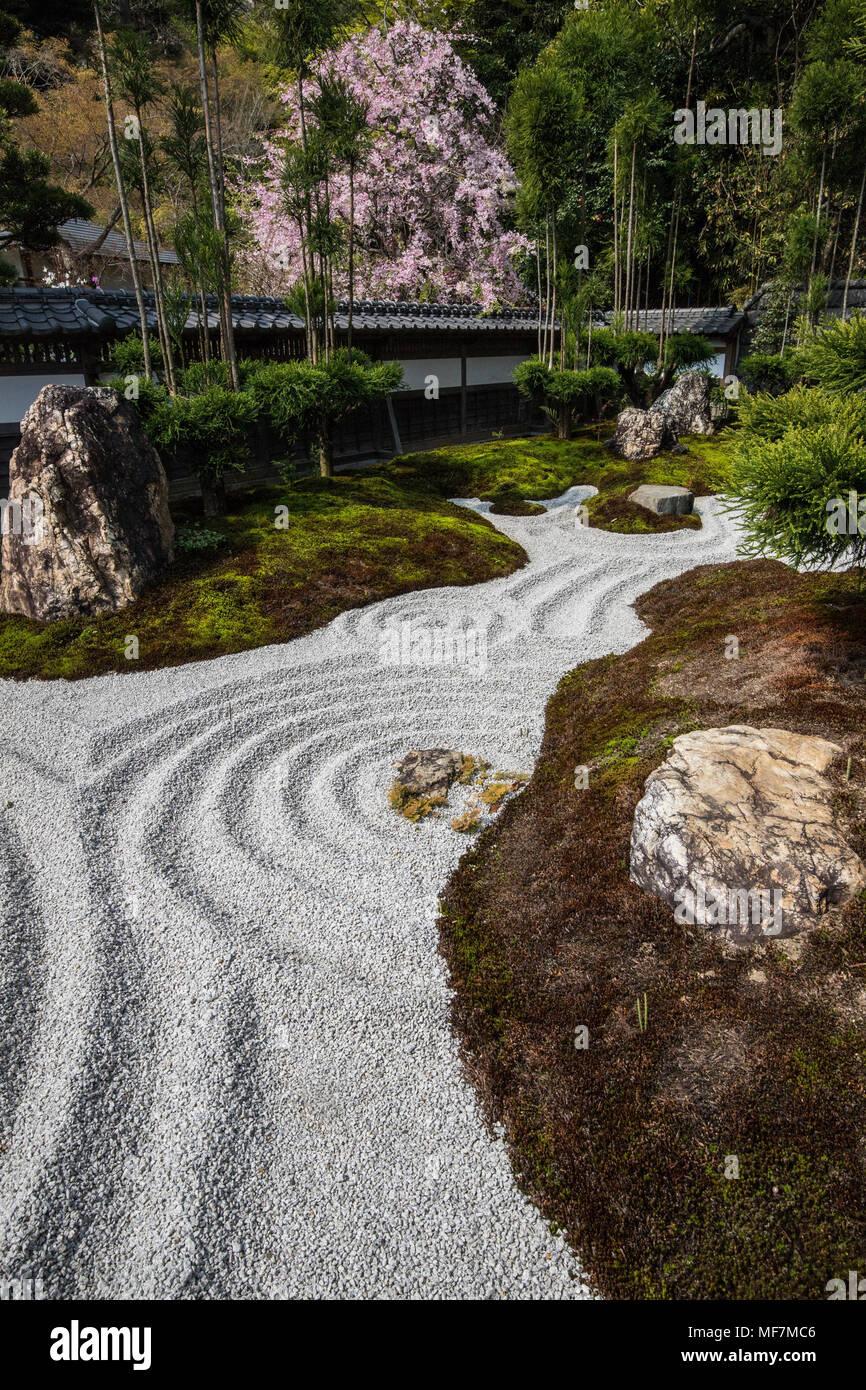 Hase-dera Trocken Garten, Kamakura Stockfoto