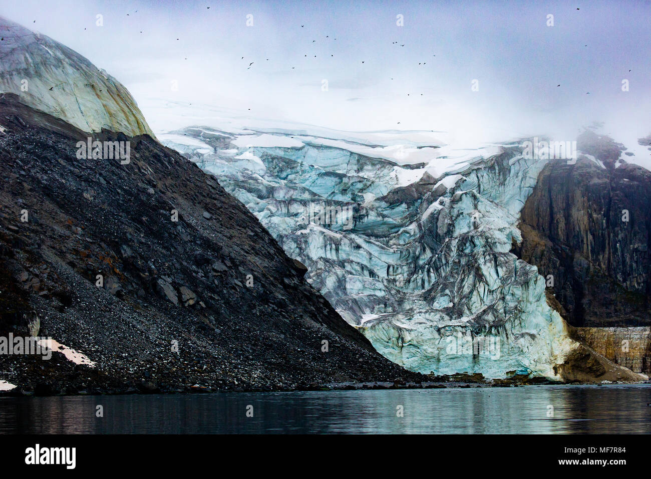 Gletscher auf Svalbard Norwegen Stockfoto