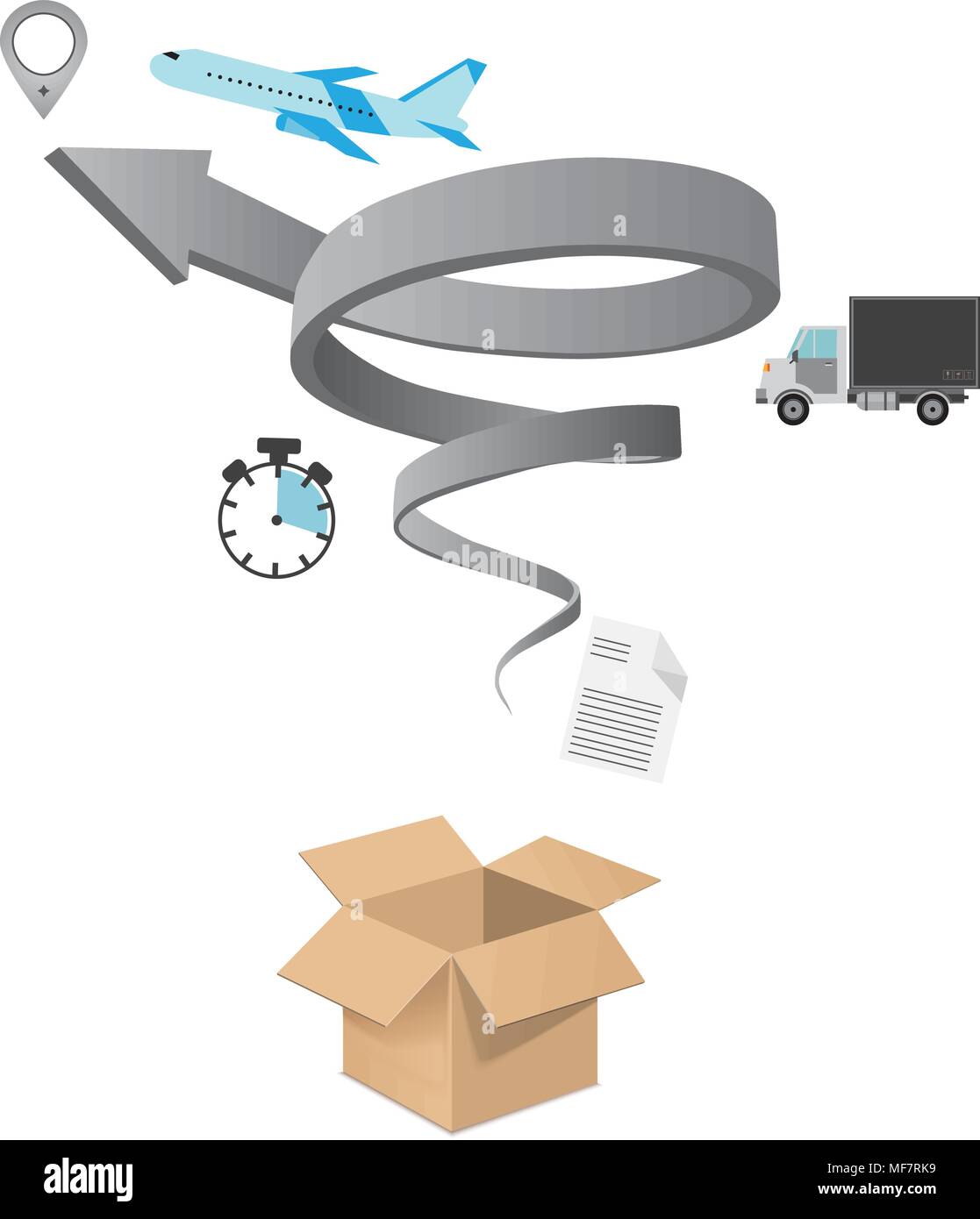 Logistik, Versand und Transport Stock Vektor