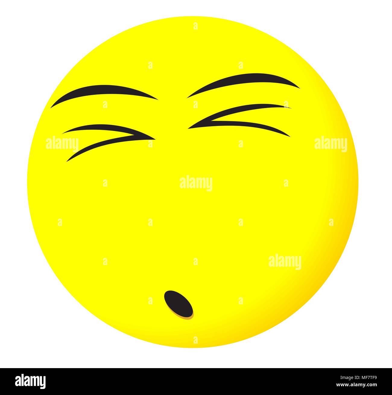 Emoji Icons mit emotionalen Gesichter isolieren Symbol Stock Vektor