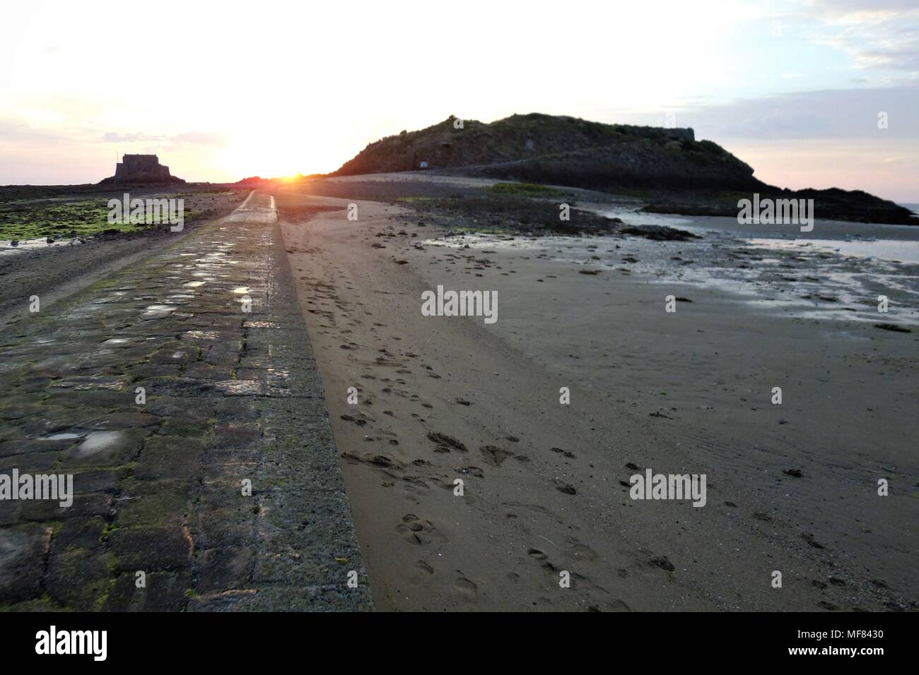 Sonnenuntergang auf Saint Malo, Bretagne, Frankreich Stockfoto