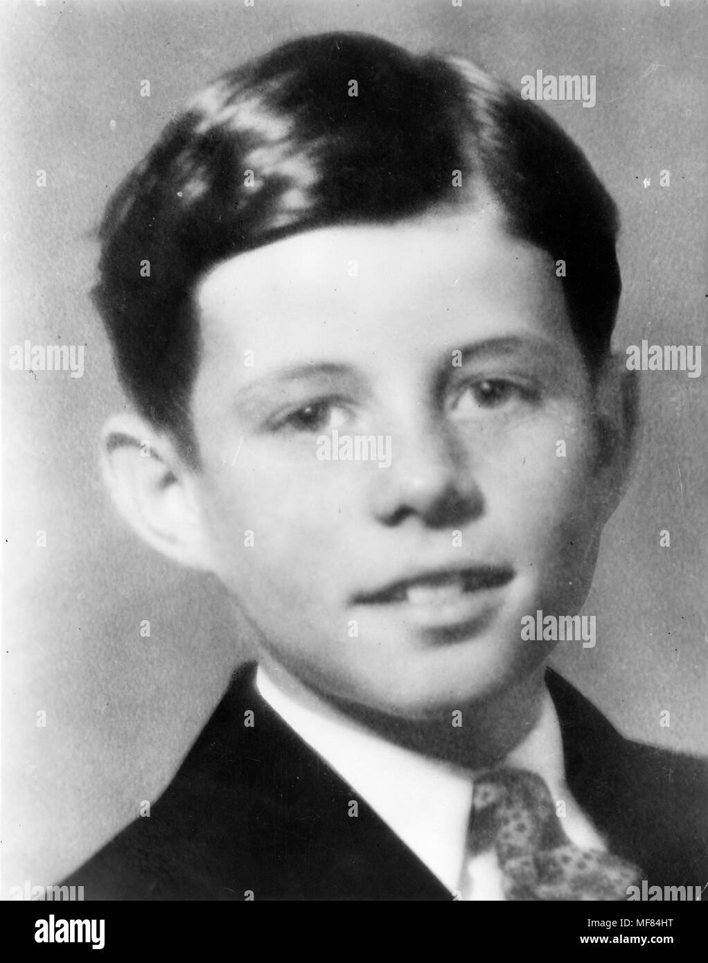PC 6 C. 1926/1927 Portrait von John F. Kennedy. Präsident John F. Kennedy als Junge. Bitte Quelle: John F. Kennedy Presidential Library und Museum, Boston. Stockfoto