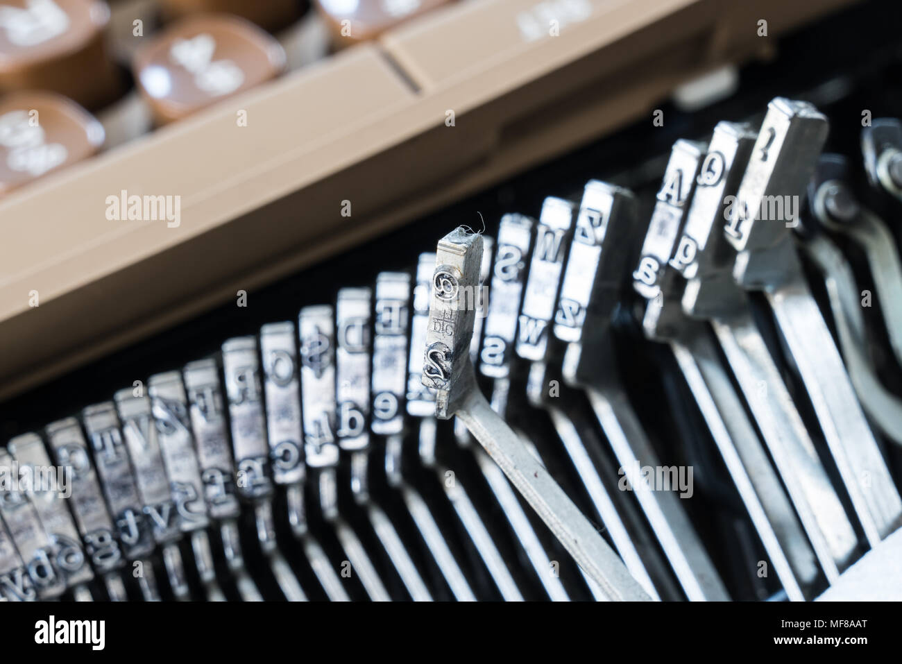 Bei Symbol oder Asperand Taste auf Schreibmaschine Stockfoto