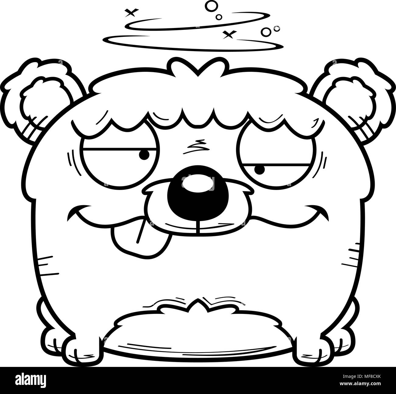 Ein Cartoon Illustration ein Bärenjunges mit goofy Ausdruck. Stock Vektor