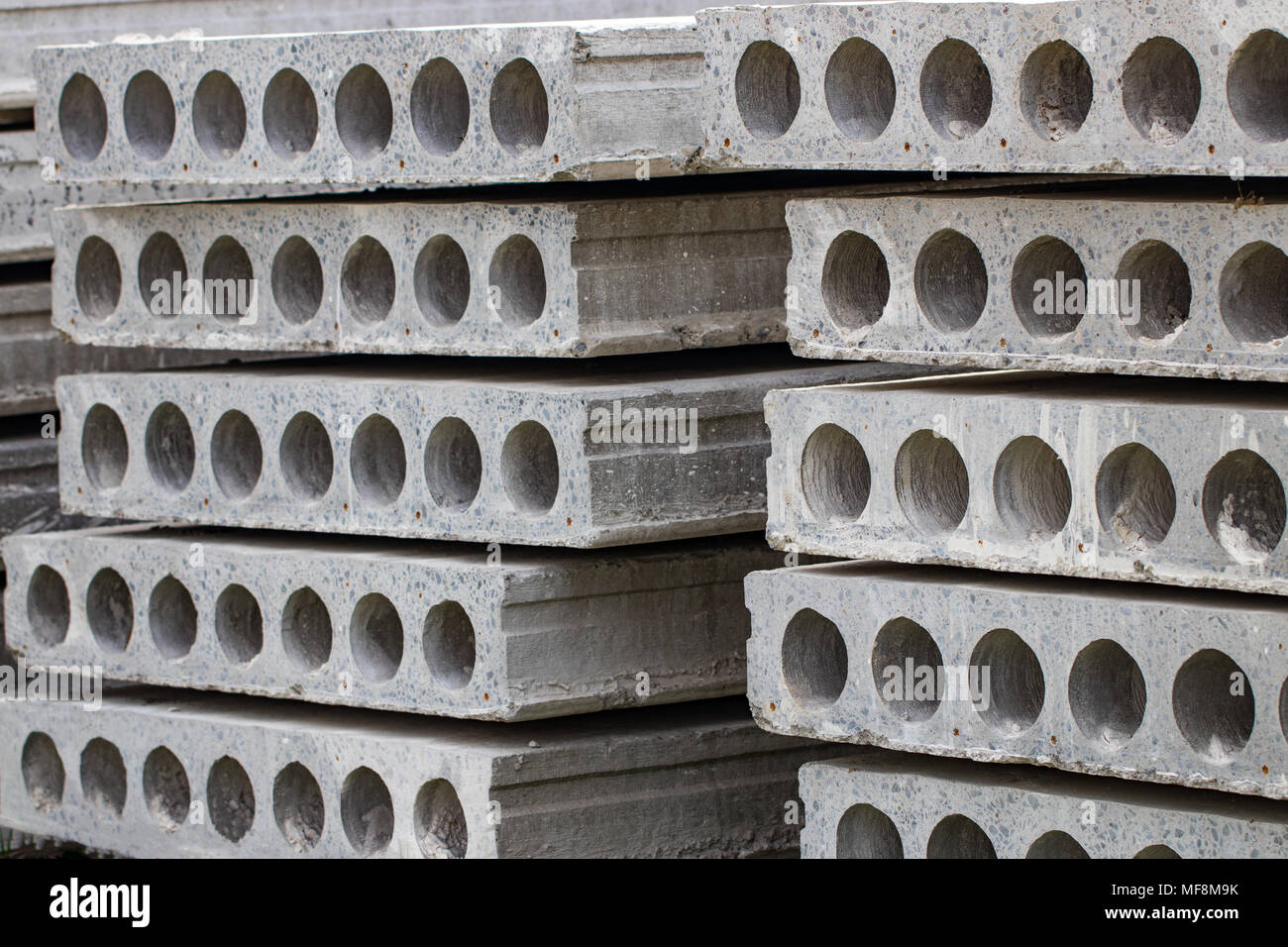 Der Bau von Stahlbetondecken. Close-up. Stockfoto