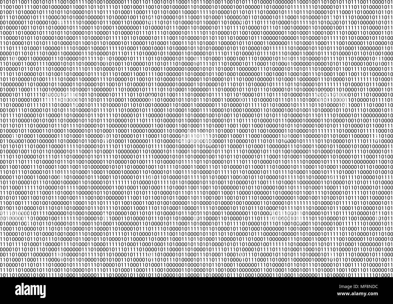 Der binäre Code Bildschirm Stock Vektor